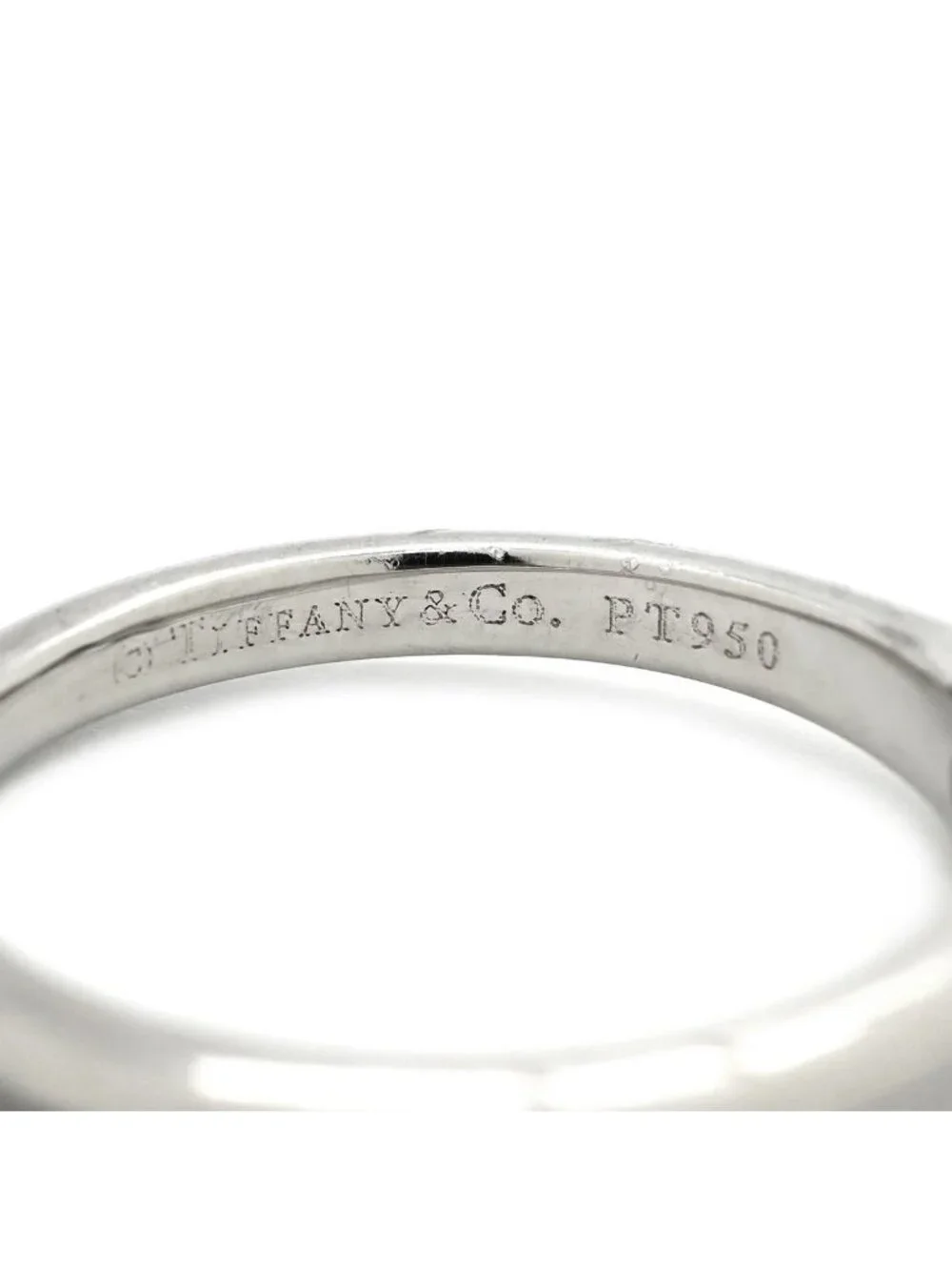 Tiffany & Co Ring Solitaire Diamond Platinum Silver T& Single Standing Claw